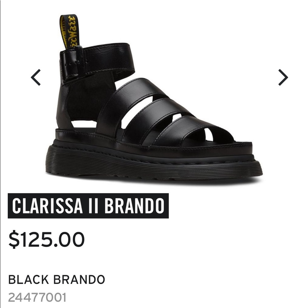 Doc Martens Black Leather Sandals